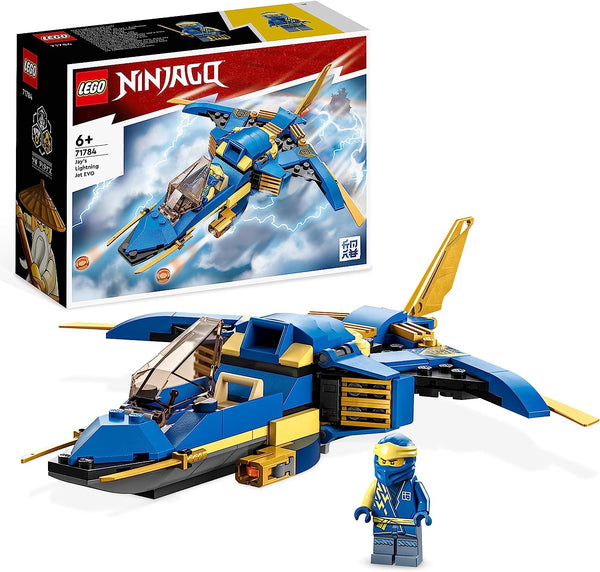 LEGO 71784 NINJAGO Jays Donner-Jet EVO, Aufrüstbares Ninja Spielzeug-Flugzeug