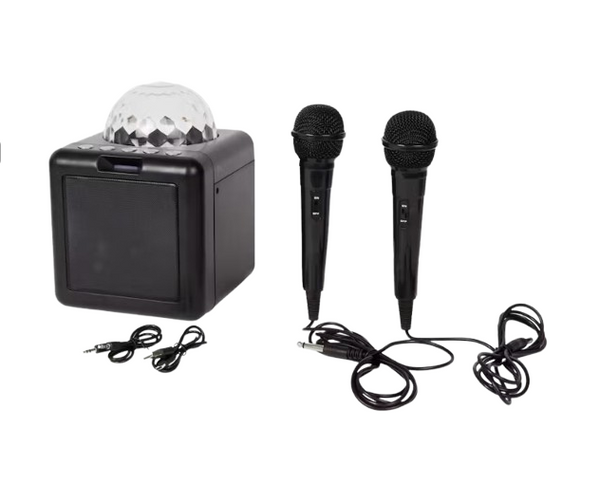 Lautsprecher Karaoke Set Bunten Lämpchen inkl 2 Mikrofone Bluetooth Bluetooth
