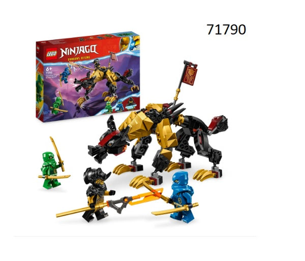 LEGO 71790 NINJAGO Jagdhund des kaiserlichen Drachenjägers, baubares Monster-Spielzeug für Kinder ab 6 Jahren, Jungs und Mädchen, posierende Fabelwesenfigur, 3 Minifiguren
