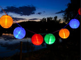 LED Solarlaterne Lampion Solar ca. 10 m, 10 Laterne Universal Farben für Garten