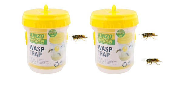 Kinzo Wespenfalle - 2er Set, Gelb/Transparent Wespenfänger Wespen Insektenfalle