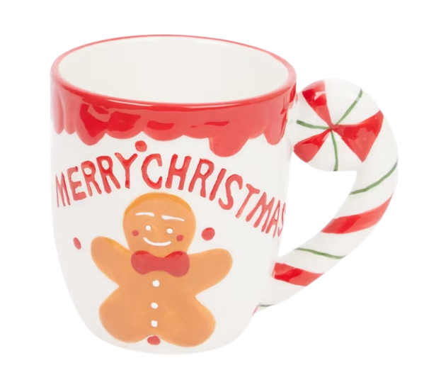 Weihnachtsbecher Becher Kaffebecher Tasse Weihnacht Griff Zuckerstange