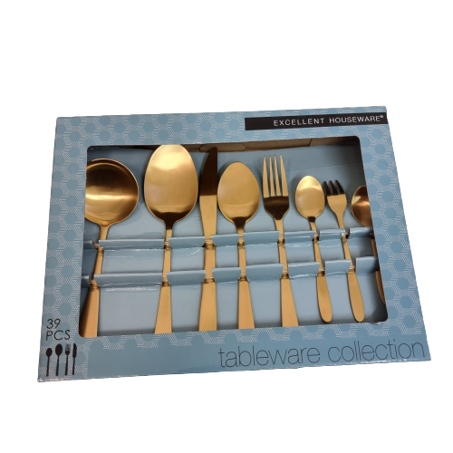 Besteck set 39 teilig Gold Excellent Hauseware tableware collection Besteckset