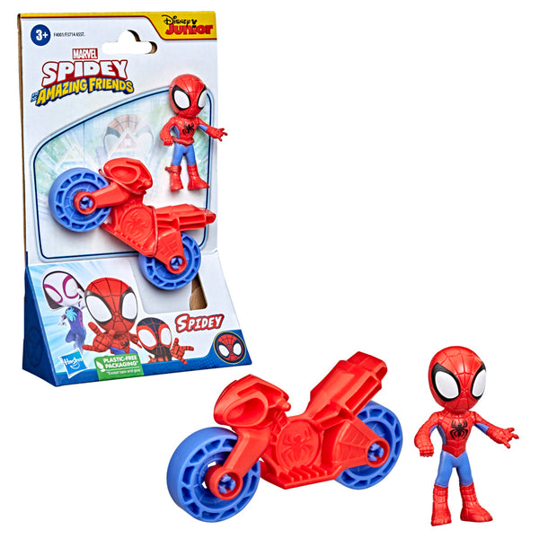 Spidey-Figur und Marvel Spiderman Amazing Freunds Disney Junior Hasbro
