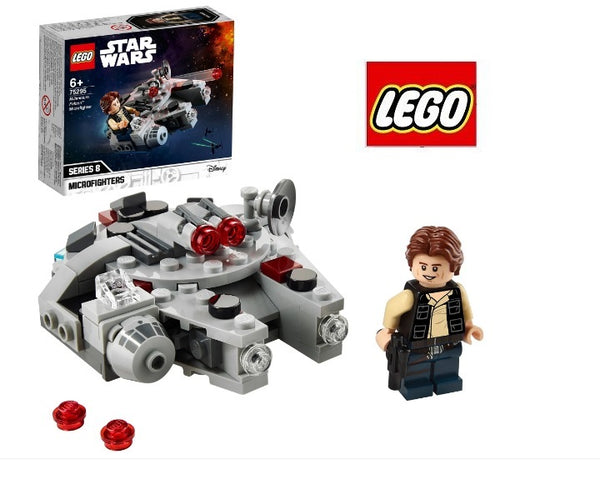 LEGO 75295 Star Wars Millennium Falcon Microfighter Spielzeug mit Han Solo Minifigur für 6-jährige Jungen und Mädchen