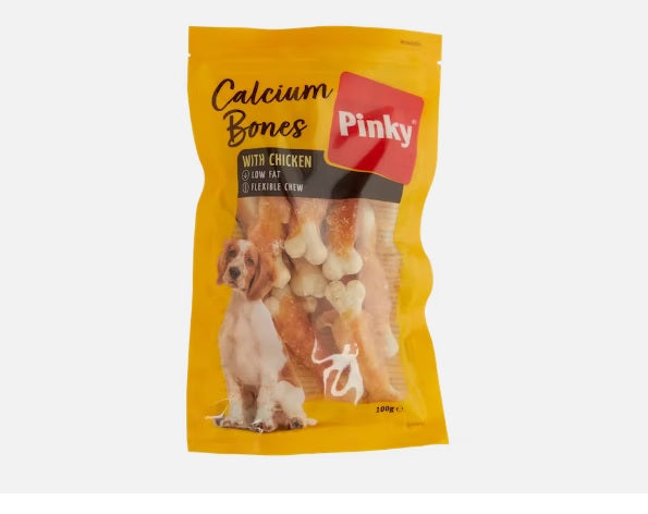 Pinky Hundesnacks Calcium Bones für Hunde mit Huhn 100g