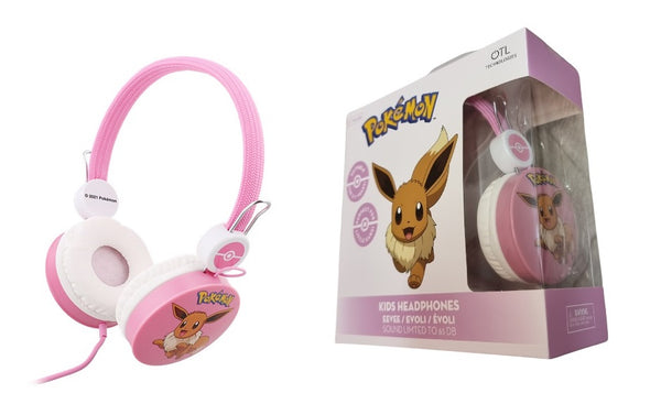 Kinderkopfhörer Pokemon Evoli Kinder Kopfhörer Stereo 3,5mm verstellbar NEU & OVP