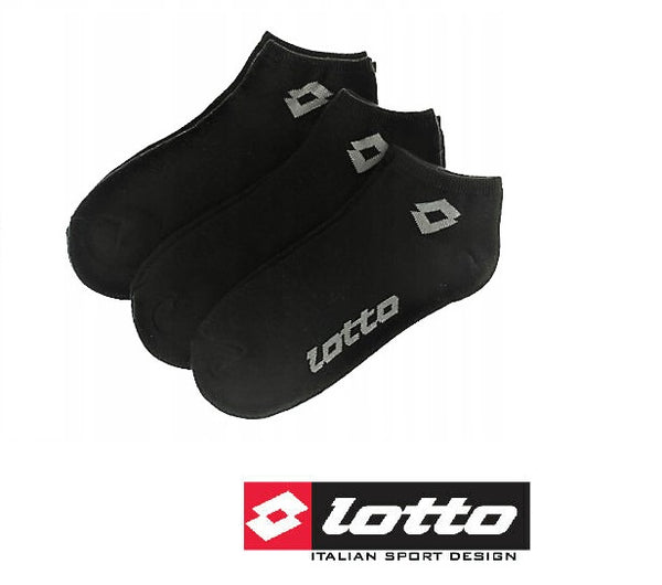 Lotto 3er-Pack Sneakers Socken Sneaker Socks Schwarz Uni Gr 35/38 39/42 43/46