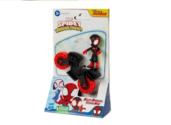 Miles Morales Spidey-Figur und Marvel Spiderman Amazing Freunds Disney Junior Hasbro