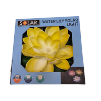 Solar Wasserlilie Seerose Solarleuchte Pool Teich Teichleuchte Gardenteich 18 cm