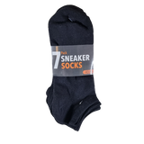 7 Paar Sneaker Socken Damen Herren Baumwolle Schwarz 43-46 Sport Füßlinge