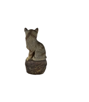 Katze Graue Figur Gartenfigur 11 cm hoch