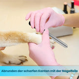 Candure Profi Krallenschere für Hunde und Katzen mit Nagelfeile Edelstahl Krallenzange Hohe Qualität Krallenpflege Schneider für Haustiere Nagelknipser groß Mit Sicherheitsschutz