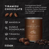 P-STASH Mandel Dunkle Schokolade Tiramisu, Edle Mandeln geröstet 60g, fettfreie Trommelröstung, Nussmischung mit einzigartigen Gewürzkombinationen, Premium Nuts