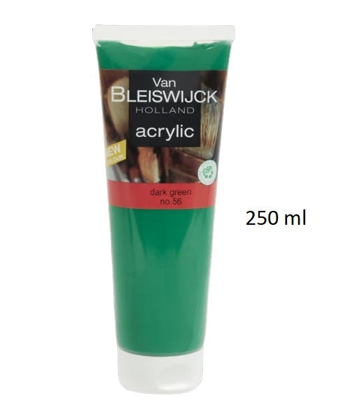 Malfarbe, Künstler, Van Bleiswijck Acrylfarbe Dunkel Grün 250ml