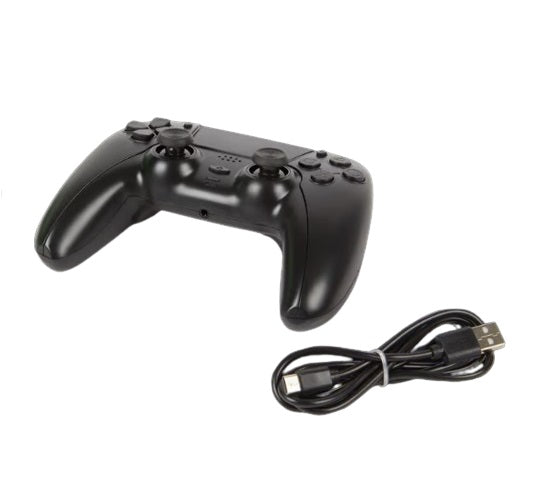 Battletron Game Controller Kompatibel für PS4 PC inklusive USB Kabel Bluetooth Schwarz