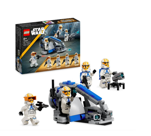 LEGO 75359 Star Wars Ahsokas Clone Trooper der 332. Kompanie – Battle Pack, The Clone Wars Spielzeug-Set mit Speeder-Fahrzeug inkl. Shootern und Minifiguren, kleine Geschenkidee für Kinder ab 6 Jahren