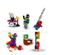 LEGO Adventskalender Spider-Man 2024 für Jungen & Mädchen ab 7 Jahren, 246 Teile, 5 Minifiguren, 76293