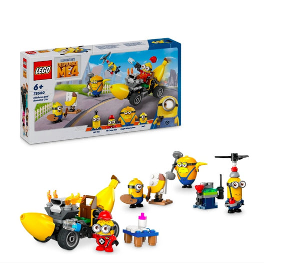 LEGO 75580 Ich – Einfach unverbesserlich 4 Minions und das Bananen Auto