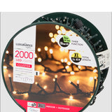 Luxuriöse Weihnachtsbeleuchtung Weichnachtlichter 2000 LED lichterkette 45 Meter IP44