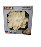 Solar Wasserlilie Seerose Solarleuchte Pool Teich Teichleuchte Gardenteich 18 cm Weiß