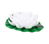 Solar Wasserlilie Seerose Solarleuchte Pool Teich Teichleuchte Gardenteich 18 cm Weiß