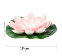 Solar Wasserlilie Seerose Solarleuchte Pool Teich Teichleuchte Gardenteich 18 cm Rosa