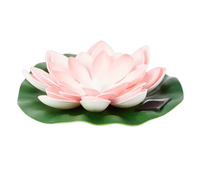 Solar Wasserlilie Seerose Solarleuchte Pool Teich Teichleuchte Gardenteich 18 cm Rosa