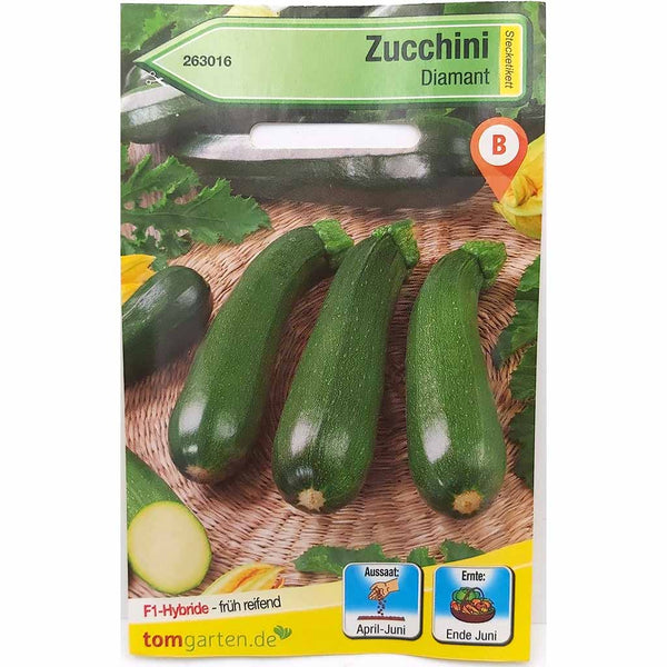 Tom Garten Samen für Zucchini Diamant Gemüsesamen