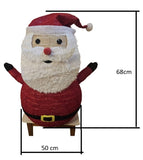 Weihnachtsdeko Weihnachtsman mit 30 LED Innen Außen 68 cm IP 44 Warmweiß