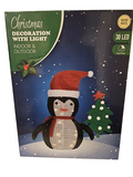 Weihnachtsdeko Pinguin mit 30 LED Innen Außen 68 cm IP 44 Warmweiß