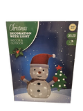 Weihnachtsdeko Schneemann mit 30 LED Innen Außen 68 cm IP 44 Warmweiß