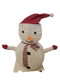 Weihnachtsdeko Schneemann mit 30 LED Innen Außen 68 cm IP 44 Warmweiß