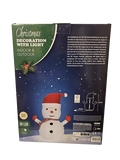 Weihnachtsdeko Schneemann mit 30 LED Innen Außen 68 cm IP 44 Warmweiß