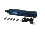 Ferm Akkuschrauber Akku Schraubendreher 4V USB C aufladbar inklusive 5 Bit