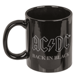 AC/DC Fan Geschenkset Back in Black Kaffeebecher 300 ml Socken 41-45 Geschenkbox