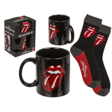 The Rolling Stones Fan Geschenkset Kaffeebecher 315 ml Socken 41-45 Geschenkbox
