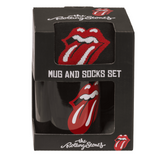 The Rolling Stones Fan Geschenkset Kaffeebecher 315 ml Socken 41-45 Geschenkbox