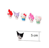 Hello Kitty 3D 6 Radiergummis 5 cm Kuromi Kawaii Minifiguren Durabo My Melody