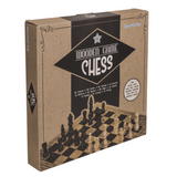 Schach Spiel aus Massivholz Schachfeld inkl. Schachfiguren 28,5 x 28,5 cm NEU