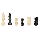 Schach Spiel aus Massivholz Schachfeld inkl. Schachfiguren 28,5 x 28,5 cm NEU