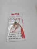 Martisor Potcoava Märzchen Charm Anhänger als Hufeisen aus Metall mit Steine 228