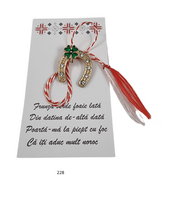 Martisor Potcoava Märzchen Charm Anhänger als Hufeisen aus Metall mit Steine 228