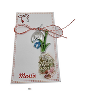 Martisor Ghiocel Märzchen Charm Anhänger als Schneeglöckchen aus Metall 231