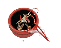 Martisor Märzchen Charm Anhänger als Schornsteinfeger aus Metall 2 in Box 249