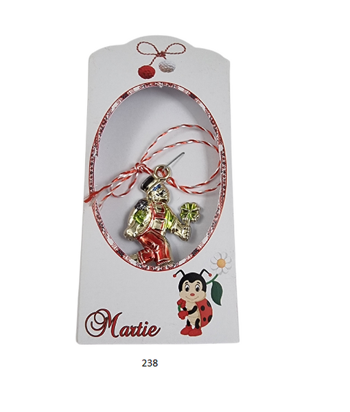 Martisor Cosar, Märzchen,Charm, Anhänger als Schornsteinfeger aus Metall 238