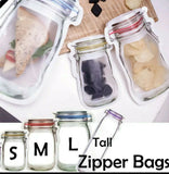 Taschen Wiederverwendbare Tragbare Mason Jar Zipper  Snack Dicht 10 stück