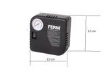 FERM Mini 12V Auto Luftkompressor 10 Bar 3 Zusatzadapter elektrische Luftpumpe  12x12x7 cm