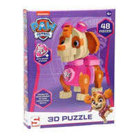 Paw Patrol 3D-Puzzle Schaumfigur mit 48 Teilen inkl. Skye Badge Sticker